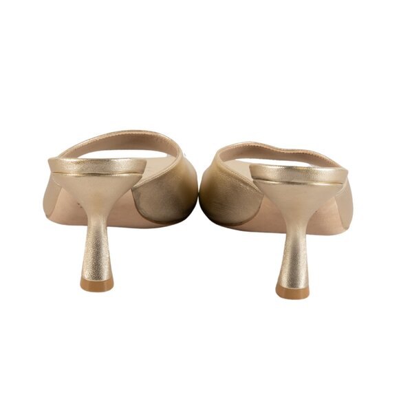 Stuart Weitzman Women's Tia 75 Sandal Platino Color Gold Size 6 B - Picture 3 of 13